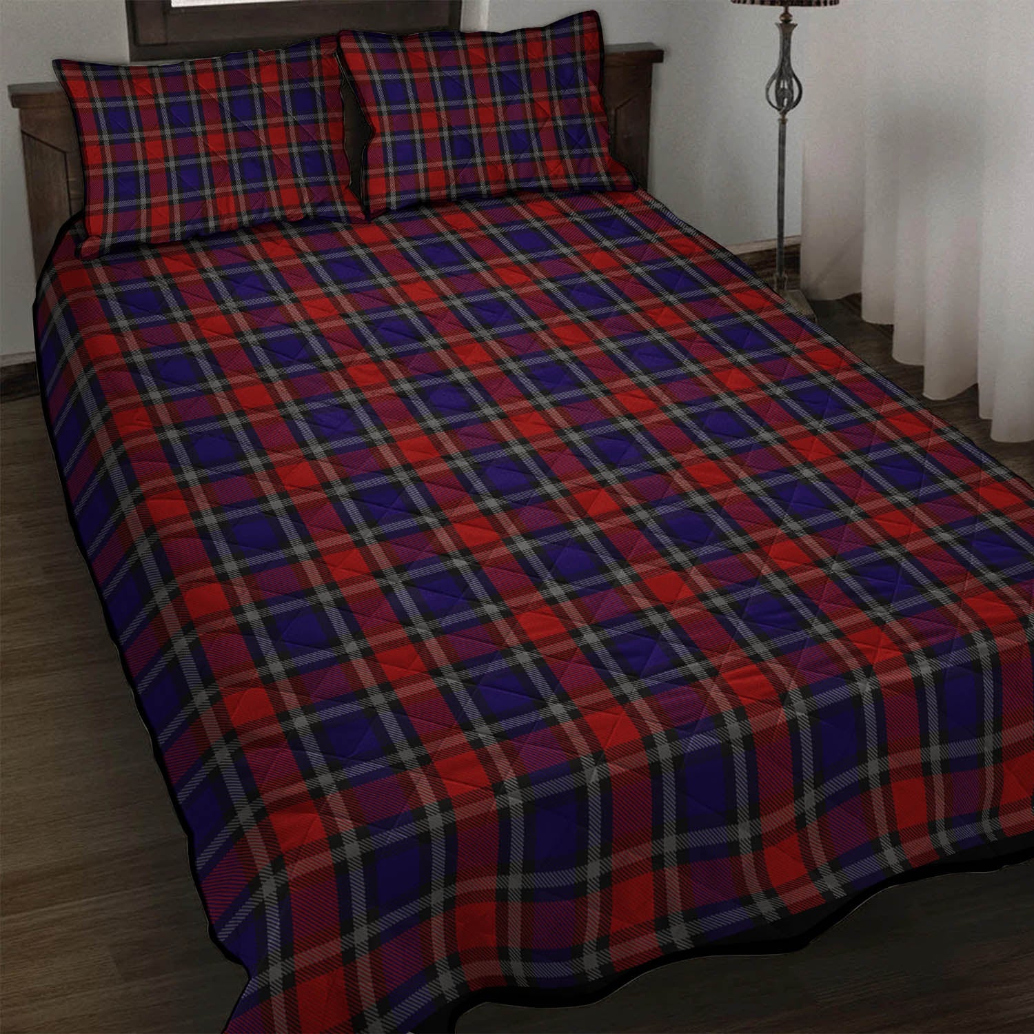 Clark Red Tartan Quilt Bed Set - Tartan Vibes Clothing