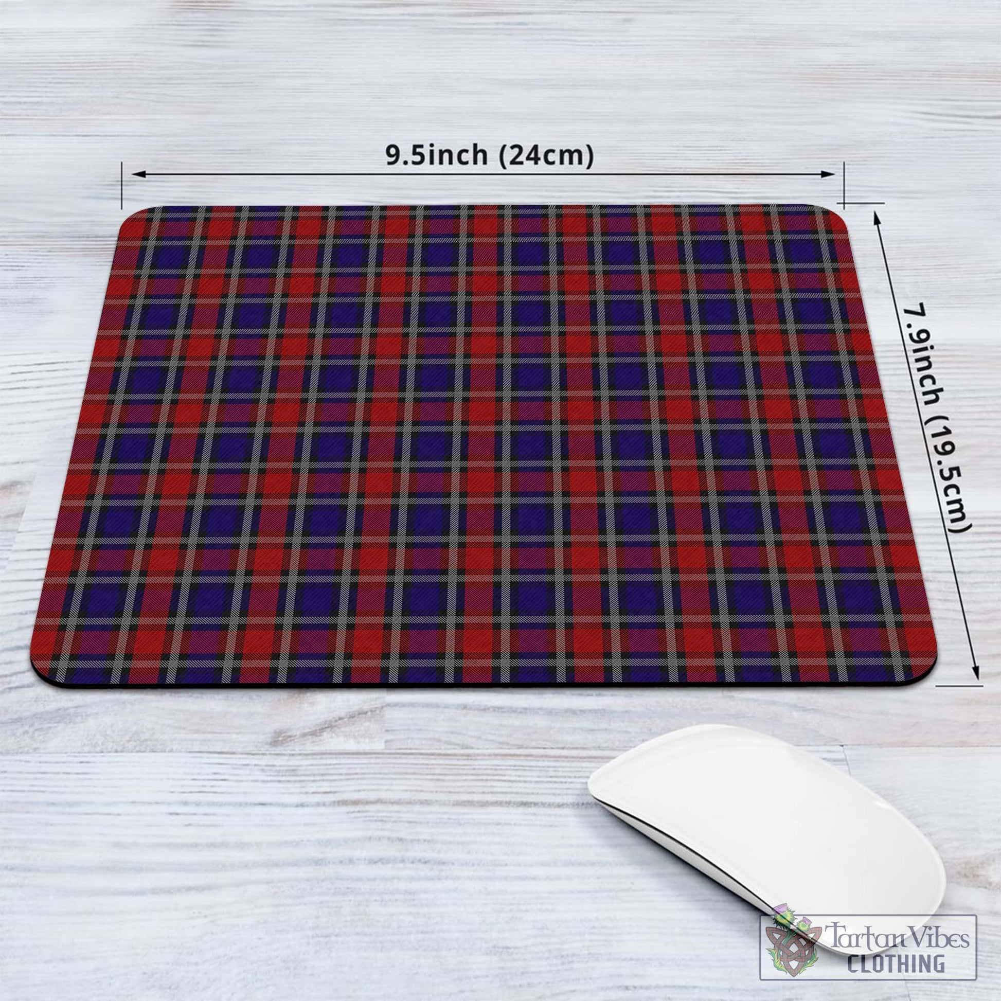 Tartan Vibes Clothing Clark Red Tartan Mouse Pad