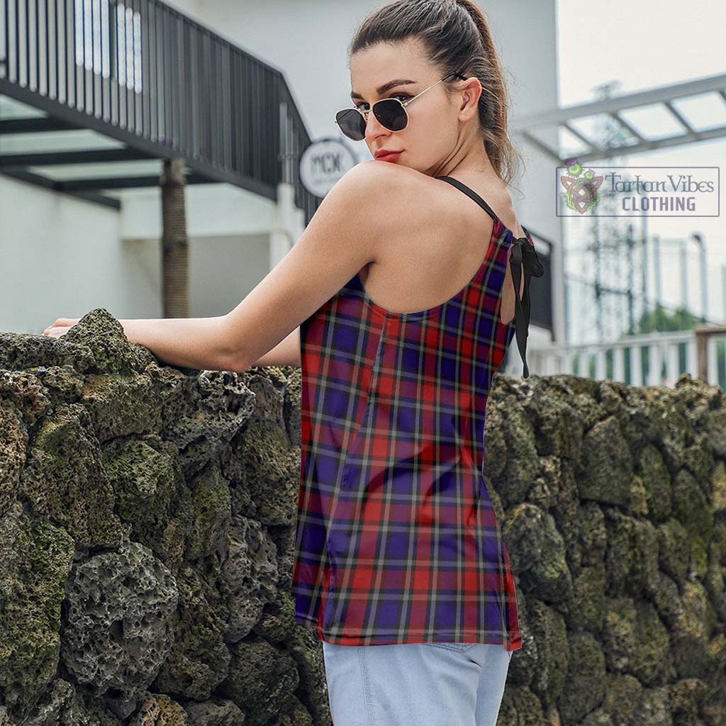 Tartan Vibes Clothing Clark Red Tartan Loose Halter Neck Camisole