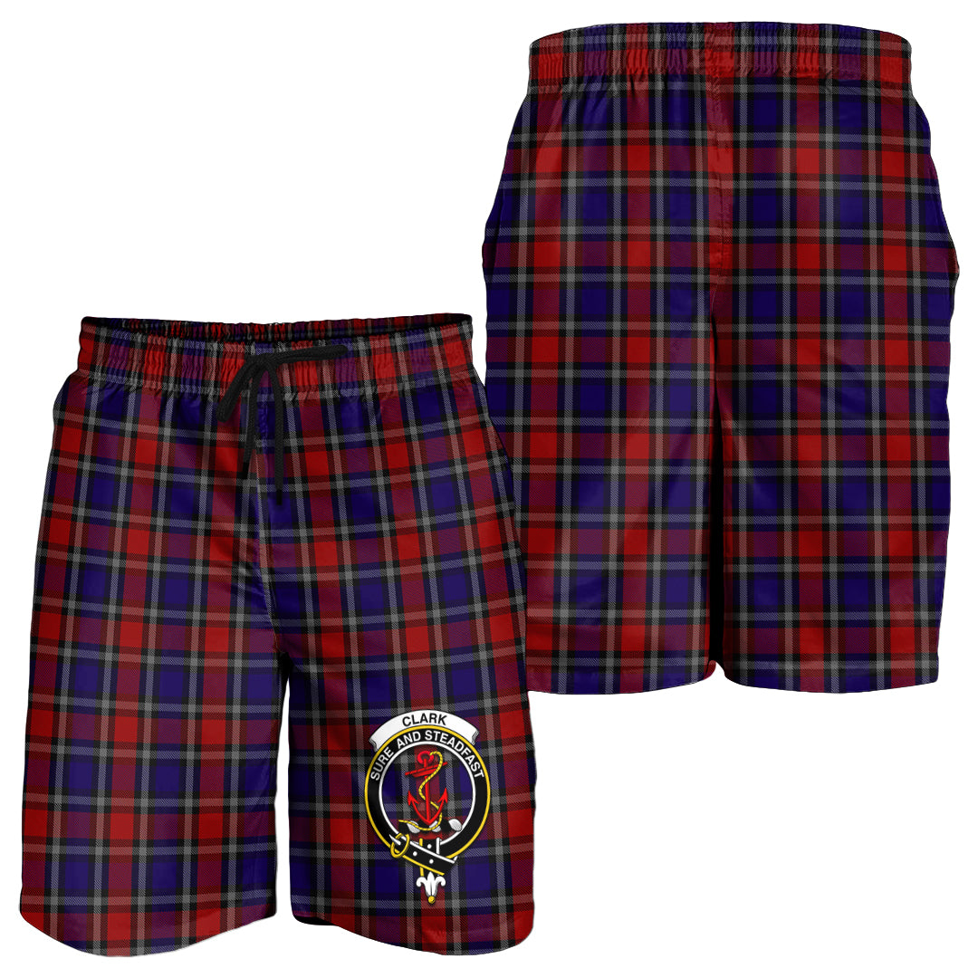 clark-red-tartan-mens-shorts-with-family-crest