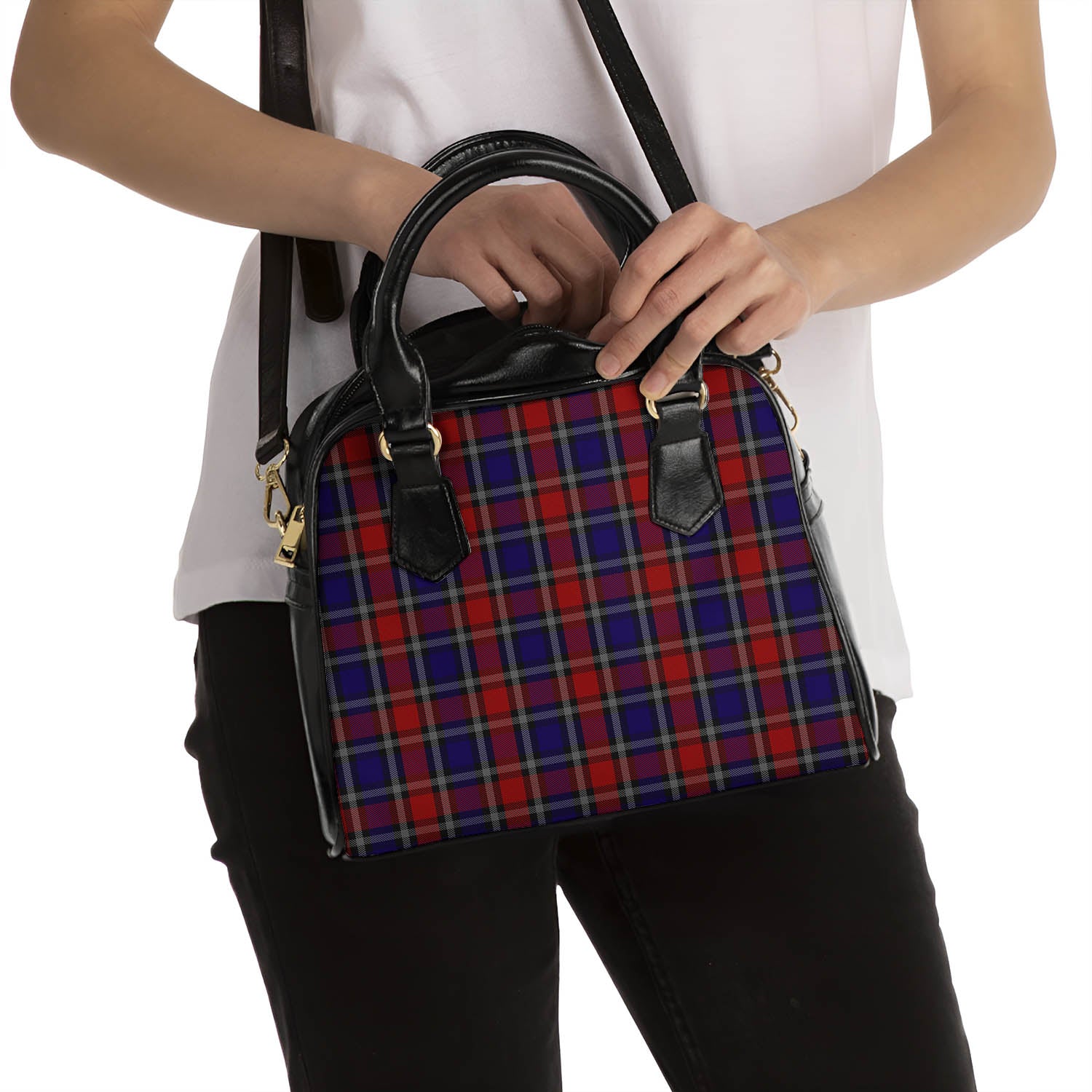 Clark Red Tartan Shoulder Handbags - Tartanvibesclothing