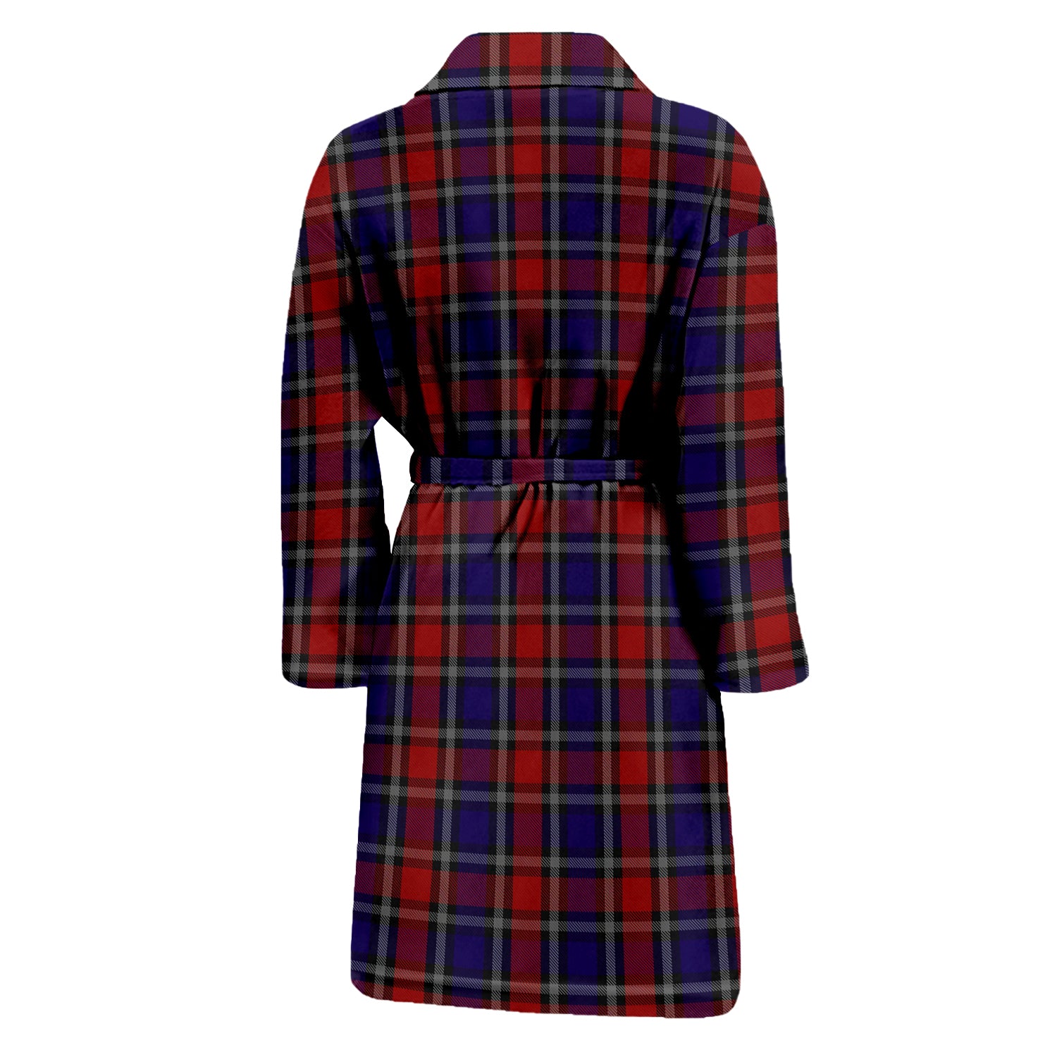 Clark Red Tartan Bathrobe with Family Crest - Tartan Vibes Clothing