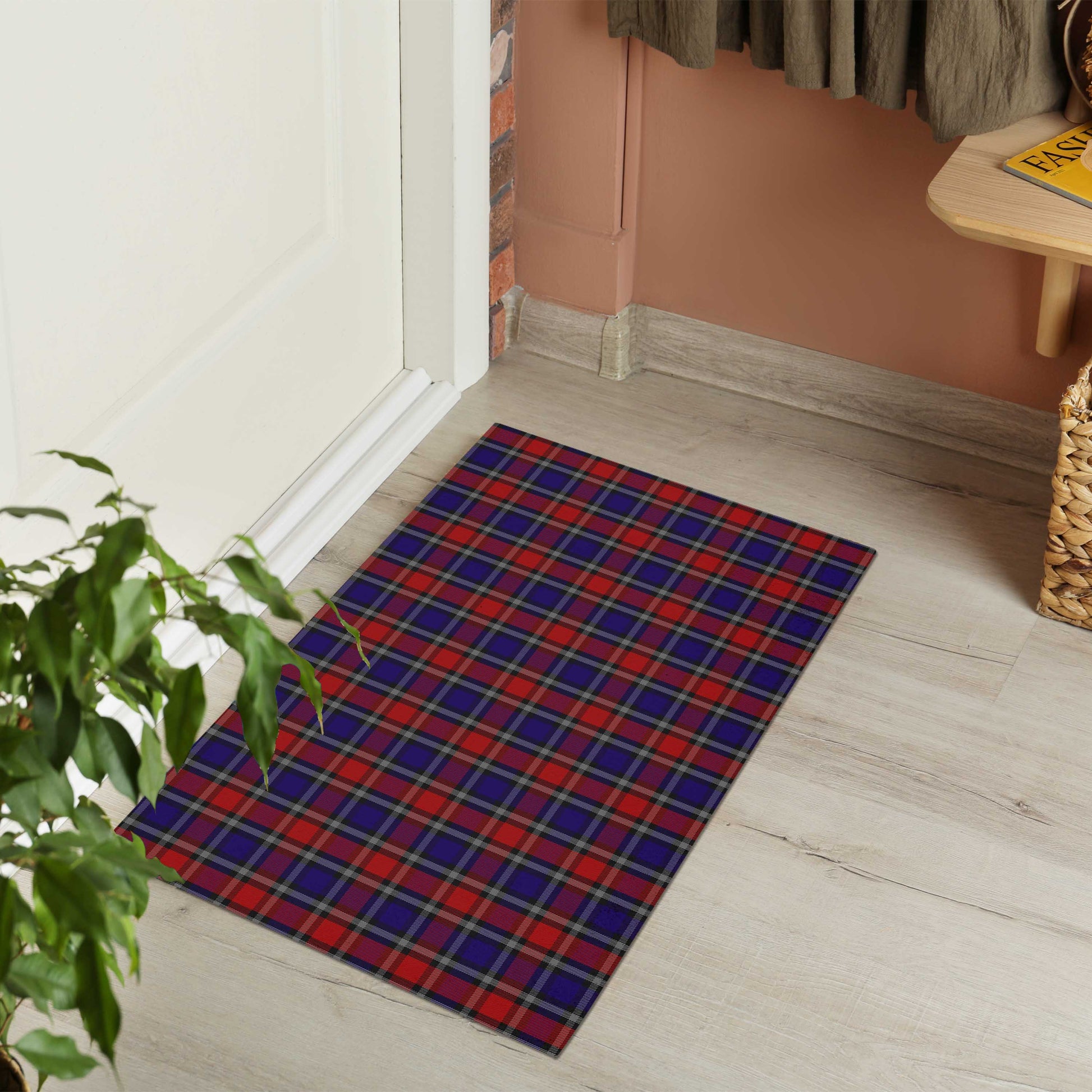 Clark Red Tartan Door Mat - Tartanvibesclothing