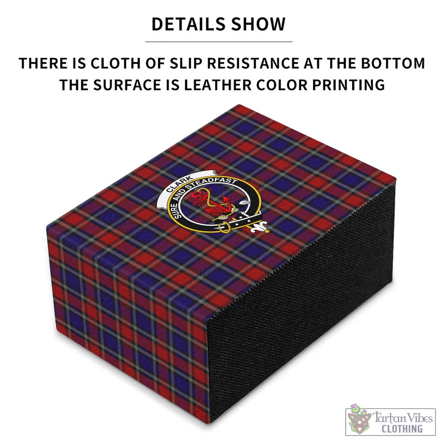 Tartan Vibes Clothing Clark Red Tartan Pen Holder with Family Crest