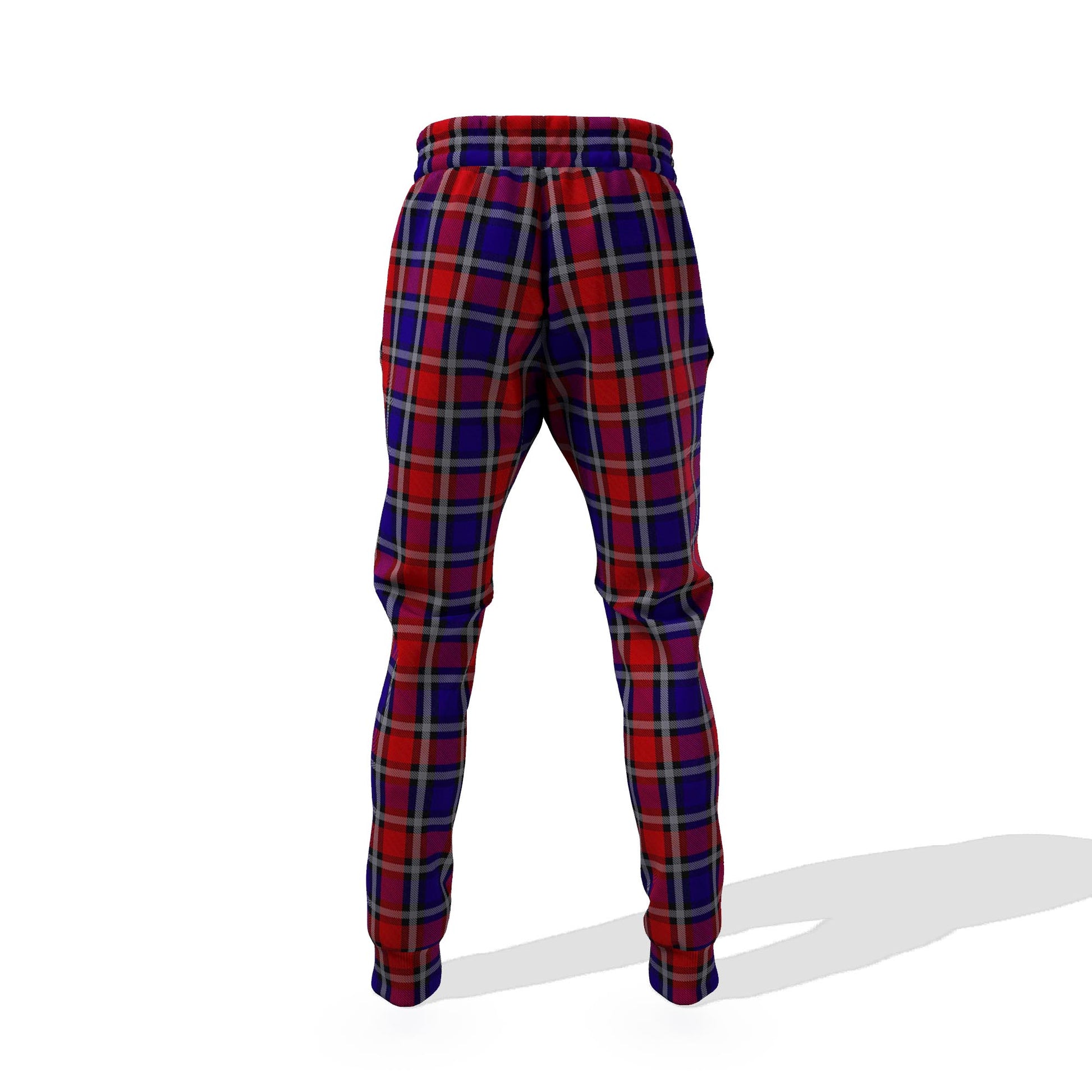 Clark Red Tartan Joggers Pants with Family Crest 6XL - Tartan Vibes Clothing