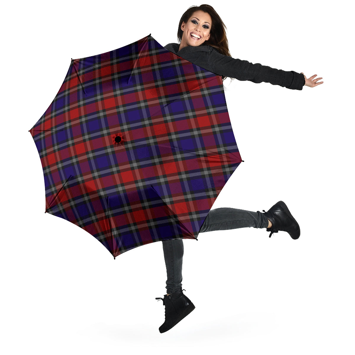 Clark Red Tartan Umbrella - Tartanvibesclothing