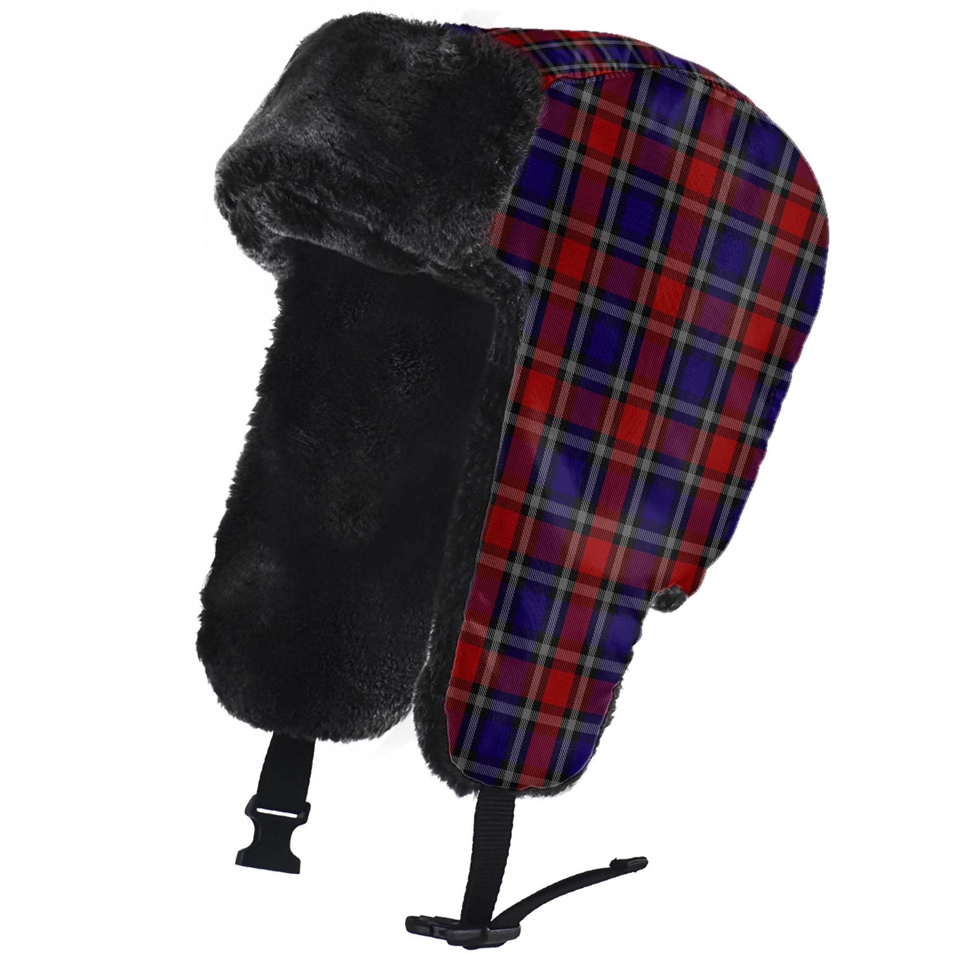 Clark Red Tartan Winter Trapper Hat - Tartanvibesclothing