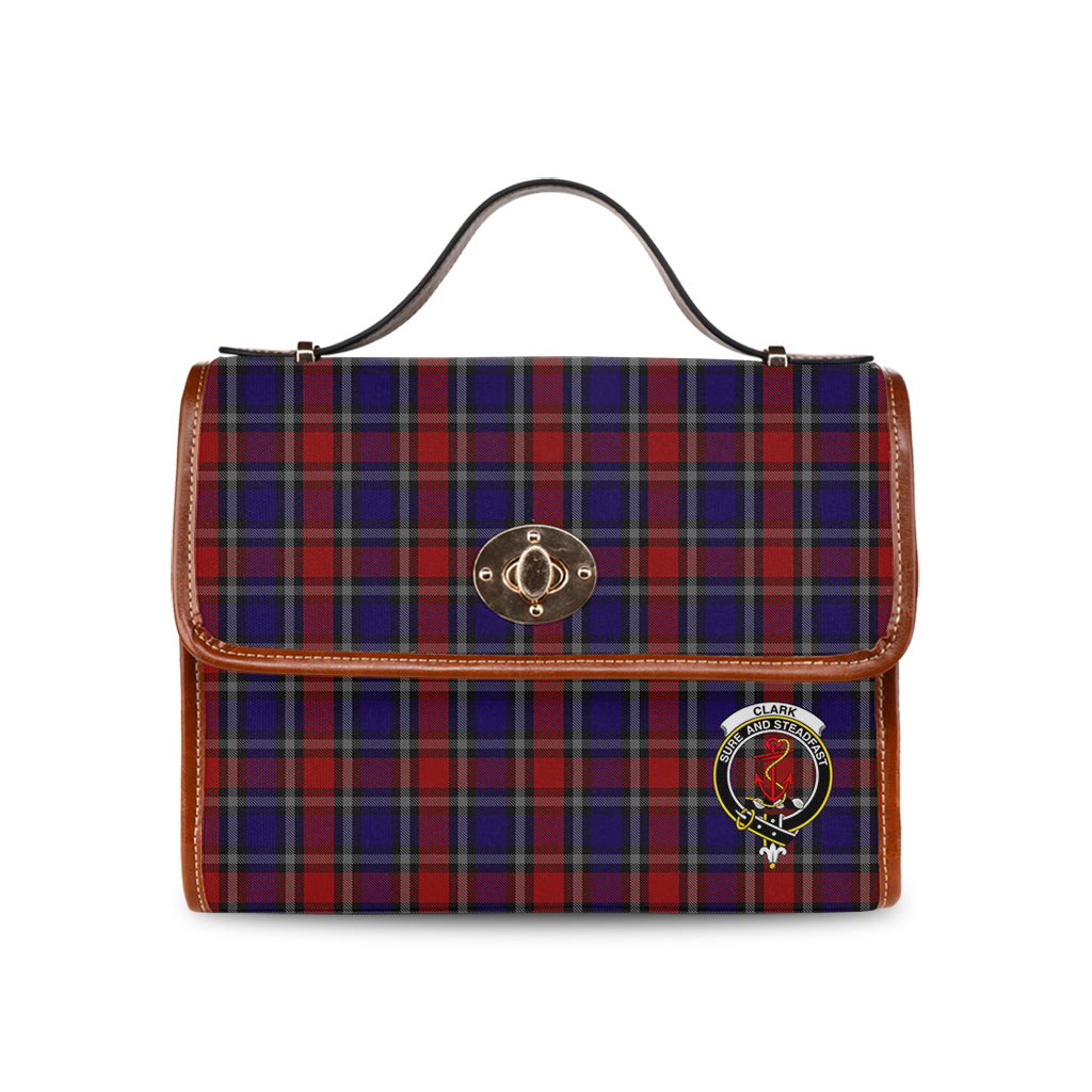 clark-red-tartan-leather-strap-waterproof-canvas-bag-with-family-crest