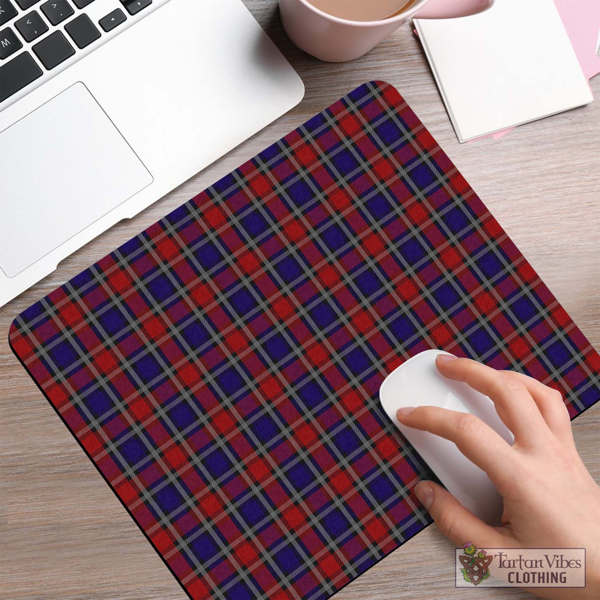 Tartan Vibes Clothing Clark Red Tartan Mouse Pad