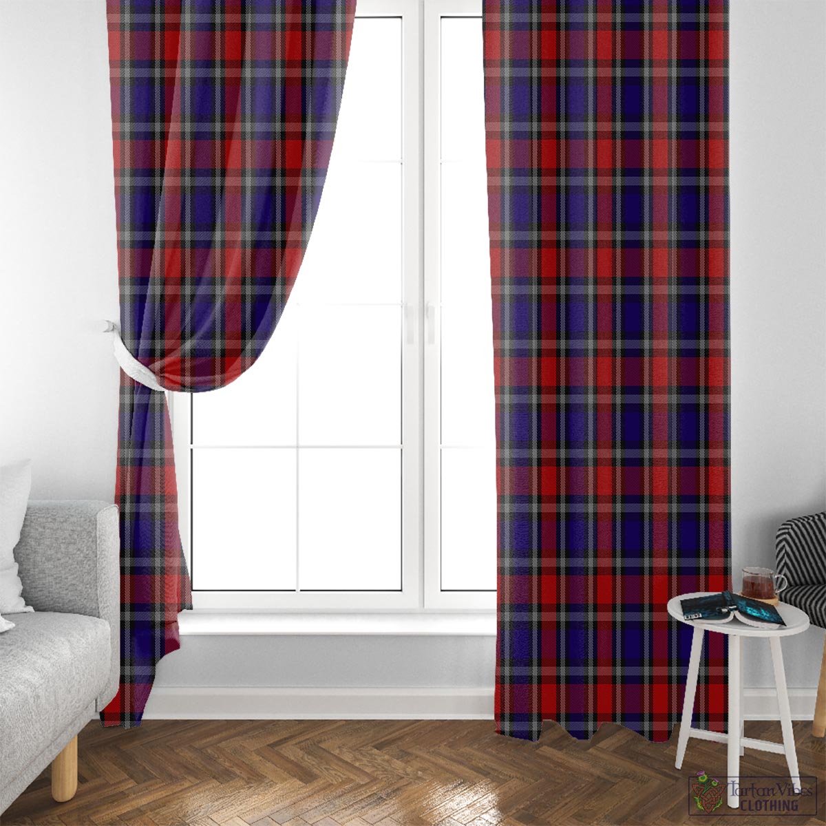 Clark Red Tartan Window Curtain