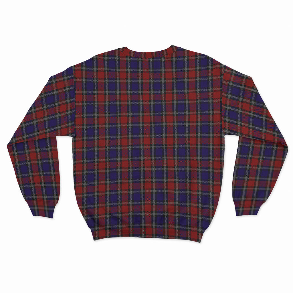 Clark Red Tartan Sweatshirt with Family Crest - Tartan Vibes Clothing