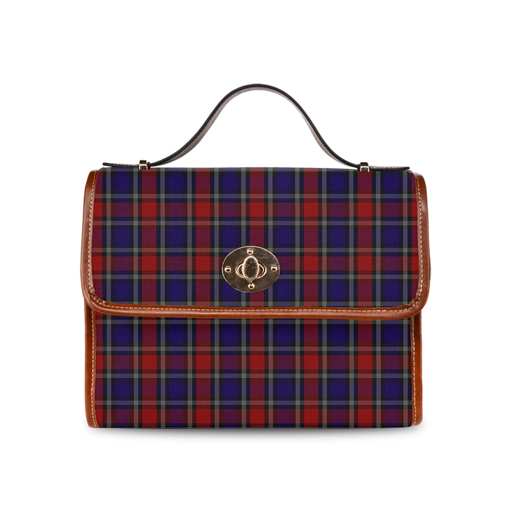 clark-red-tartan-leather-strap-waterproof-canvas-bag