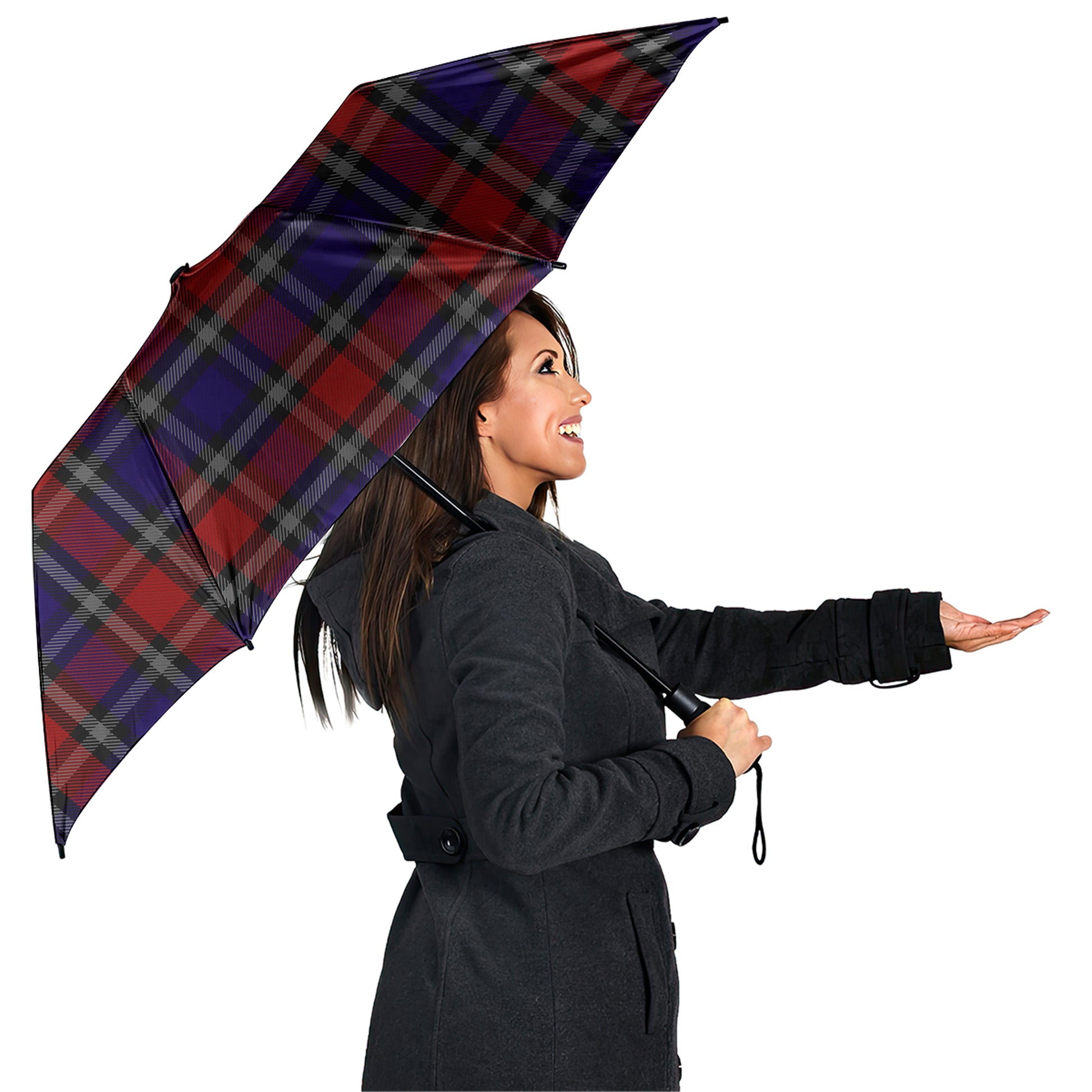 Clark Red Tartan Umbrella - Tartanvibesclothing