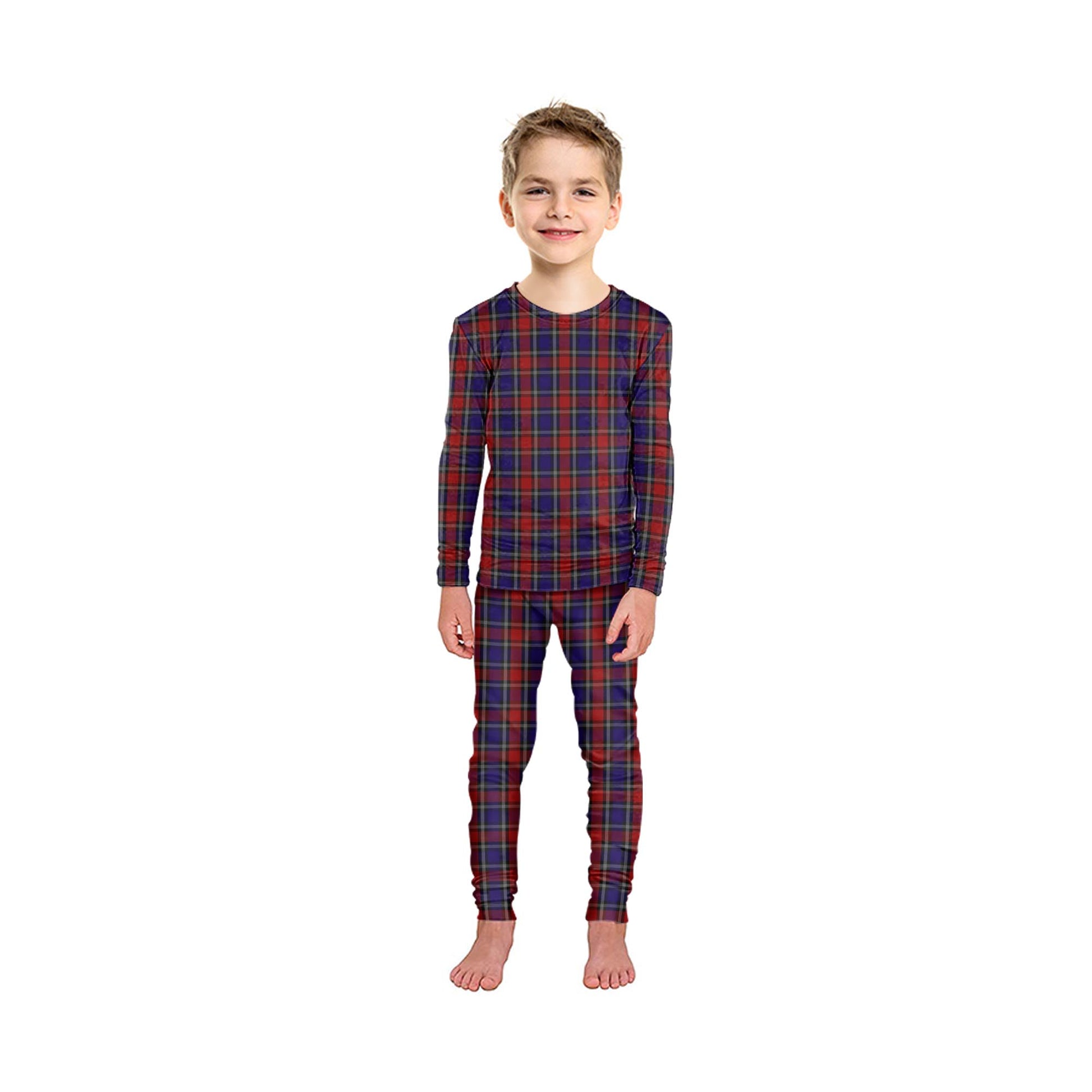 Clark Red Tartan Pajamas Family Set - Tartan Vibes Clothing