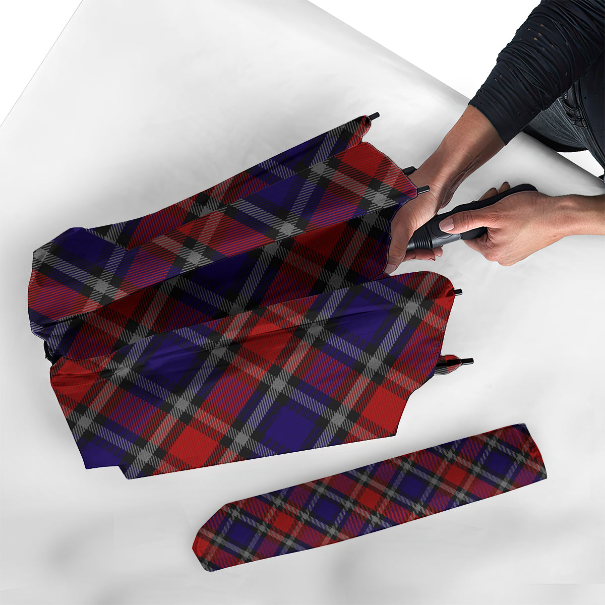 Clark Red Tartan Umbrella - Tartanvibesclothing