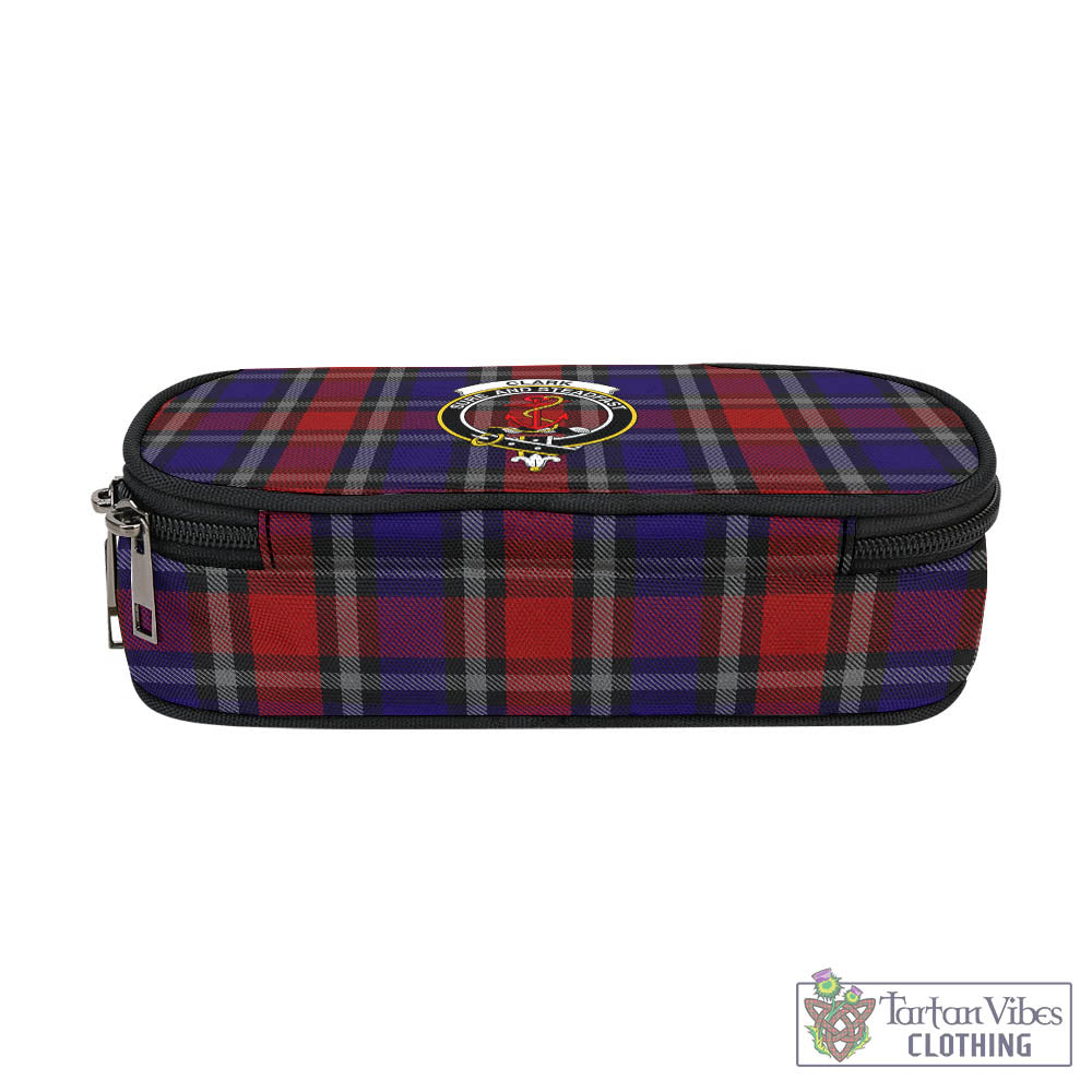 Tartan Vibes Clothing Clark Red Tartan Pen and Pencil Case with Family Crest