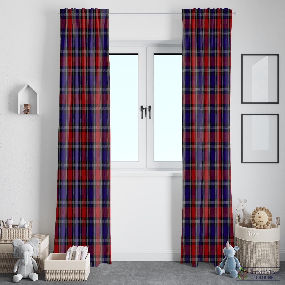 Clark Red Tartan Window Curtain