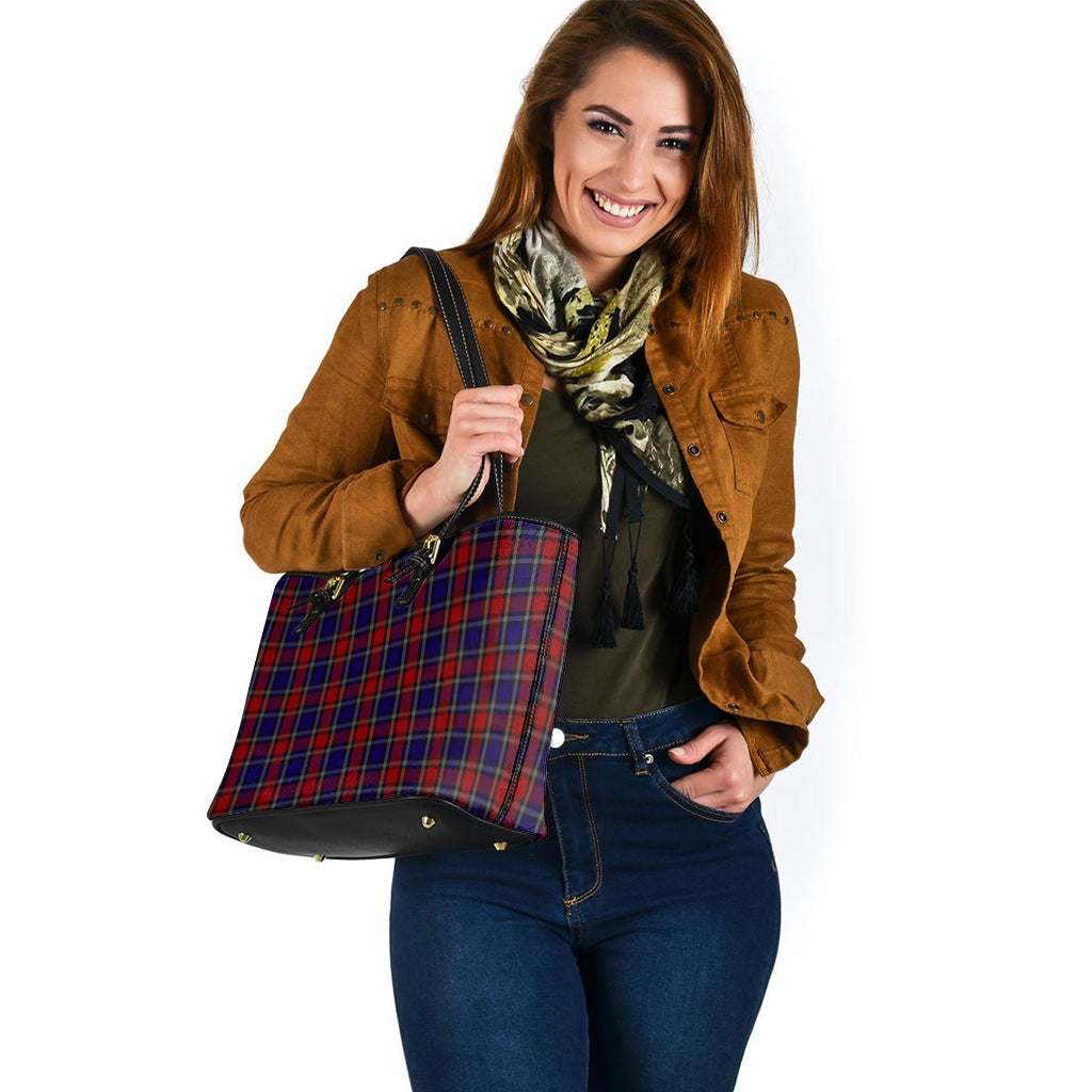 clark-red-tartan-leather-tote-bag