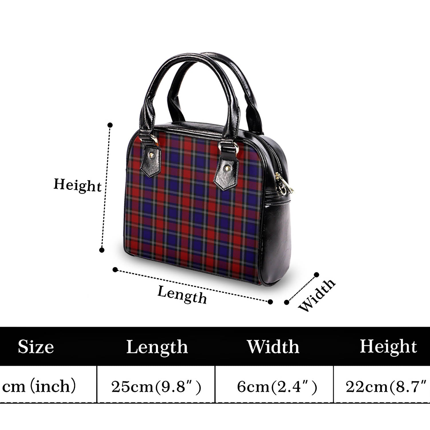 Clark Red Tartan Shoulder Handbags - Tartanvibesclothing