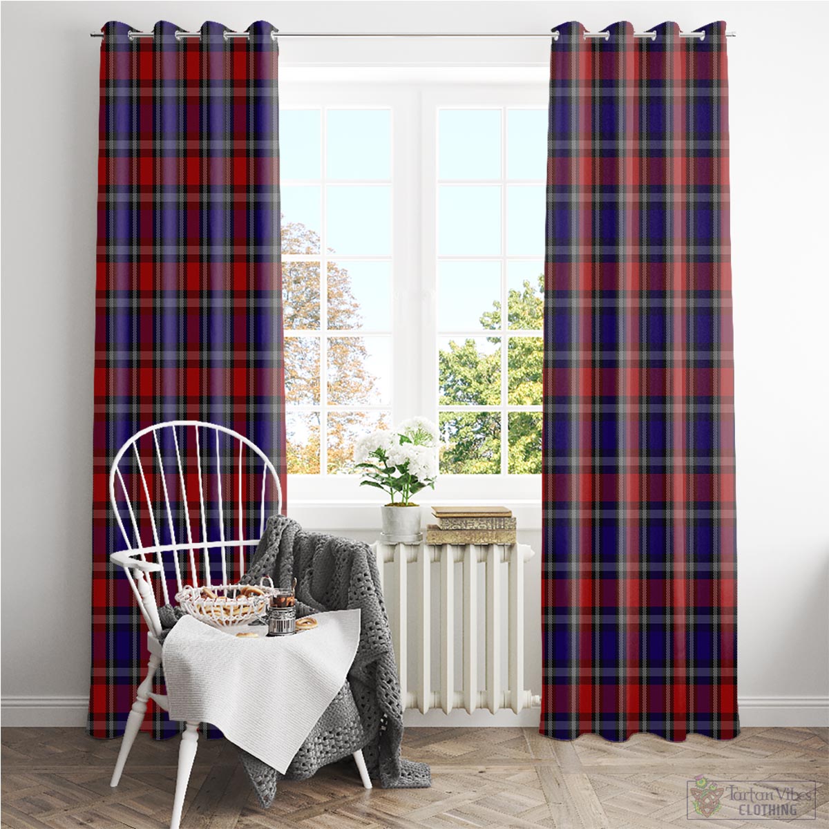 Clark Red Tartan Window Curtain