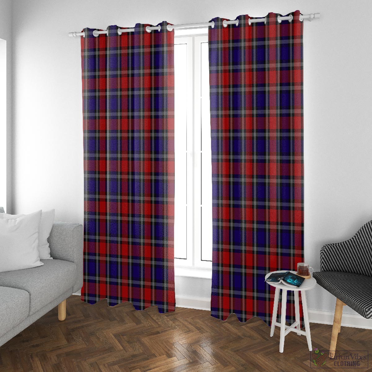 Clark Red Tartan Window Curtain