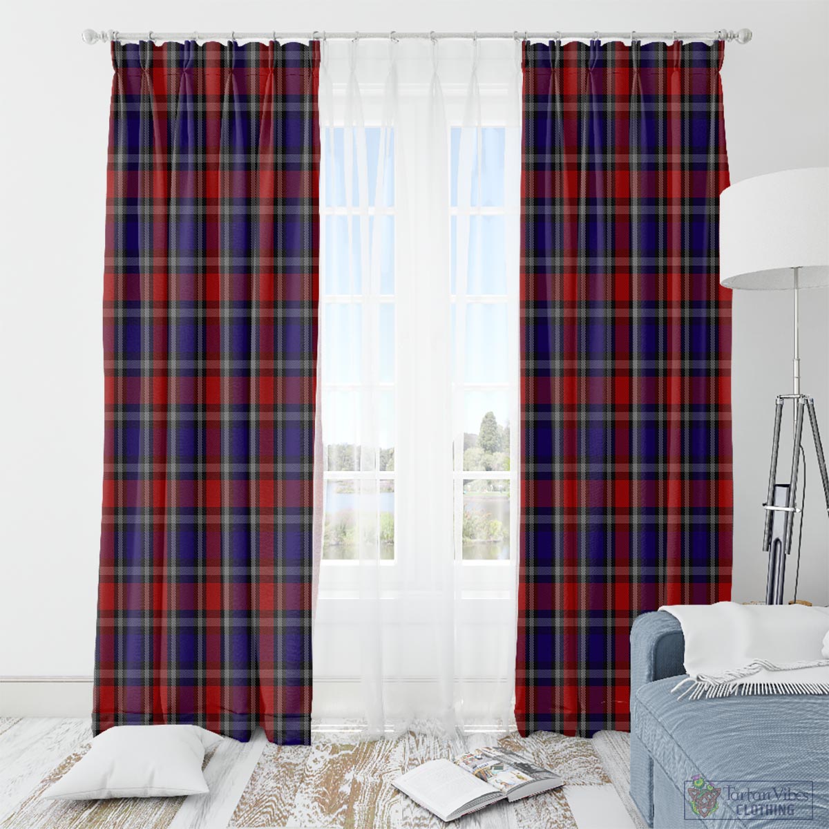 Clark Red Tartan Window Curtain