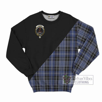 Clarke Tartan Sweatshirt with Family Crest and Military Logo Style