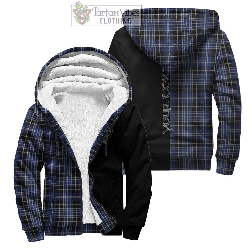 Clarke Tartan Sherpa Hoodie with Family Crest and Half Of Me Style Unisex - Tartanvibesclothing Shop