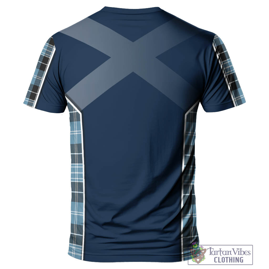 Tartan Vibes Clothing Clarke Ancient Tartan T-Shirt with Family Crest and Scottish Thistle Vibes Sport Style