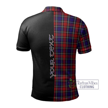 Clarke Red Tartan Polo Shirt with Family Crest and Half Of Me Style