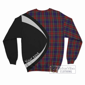 Clarke Red Tartan Sweatshirt with Family Crest Circle Style