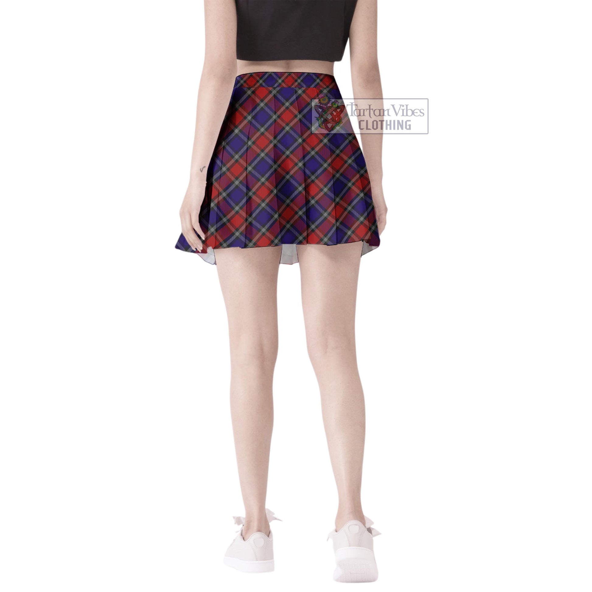 Tartan Vibes Clothing Clarke Red Tartan Women's Plated Mini Skirt