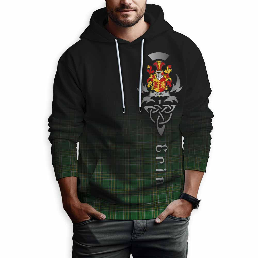 Clary Irish Clan Hoodie with Coat of Arms Erin Go Bragh Celtic Inspired Pullover Hoodie - Tartan Vibes Clothing