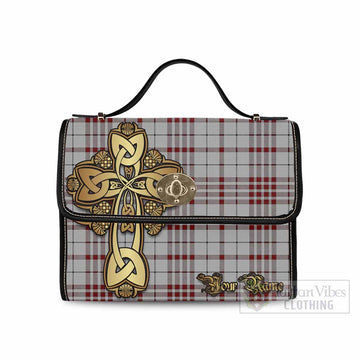 Clayton Tartan Waterproof Canvas Bag Golden Thistle Celtic Cross Style