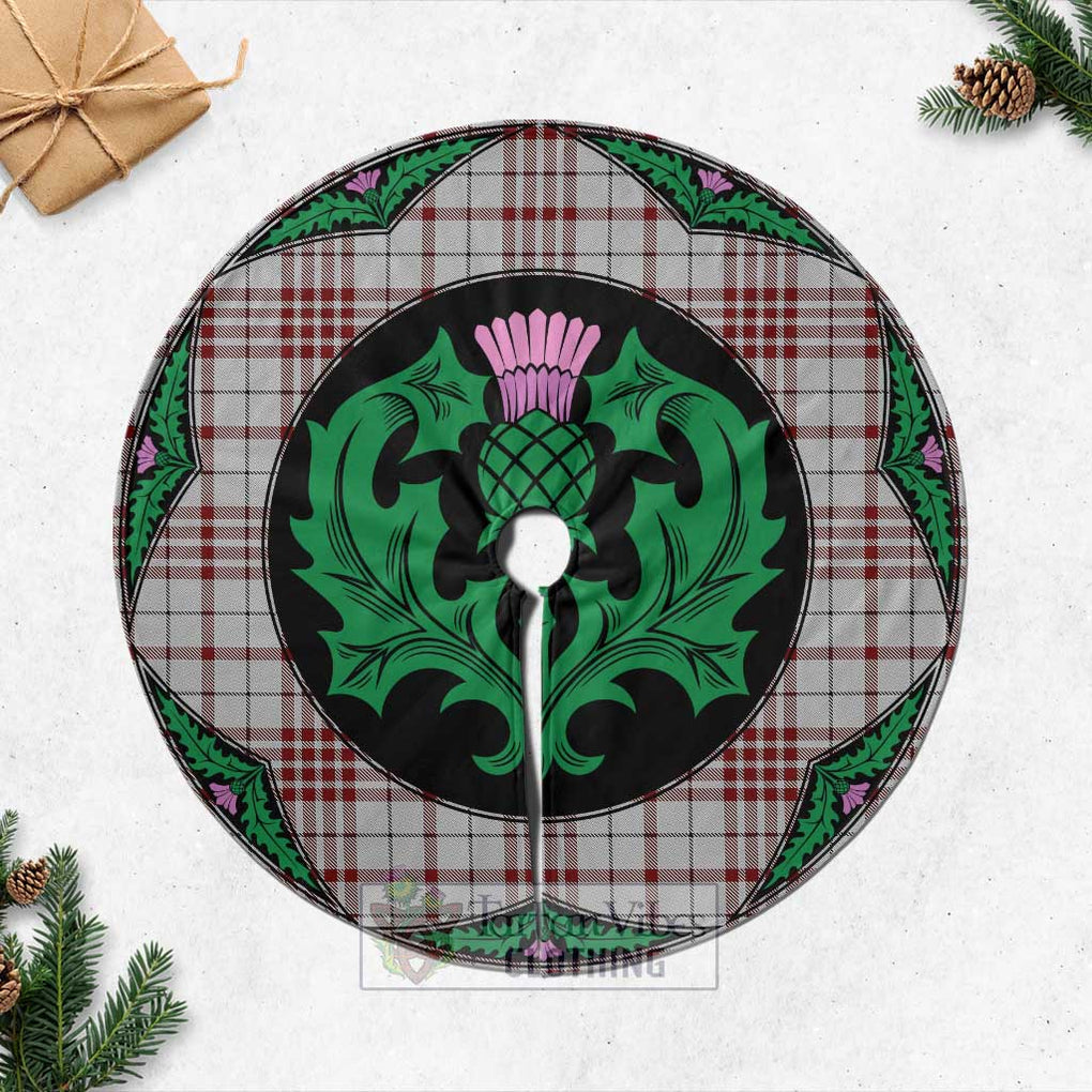 Tartan Vibes Clothing Clayton Tartan Christmas Tree Skirt Scottish Thistle Style