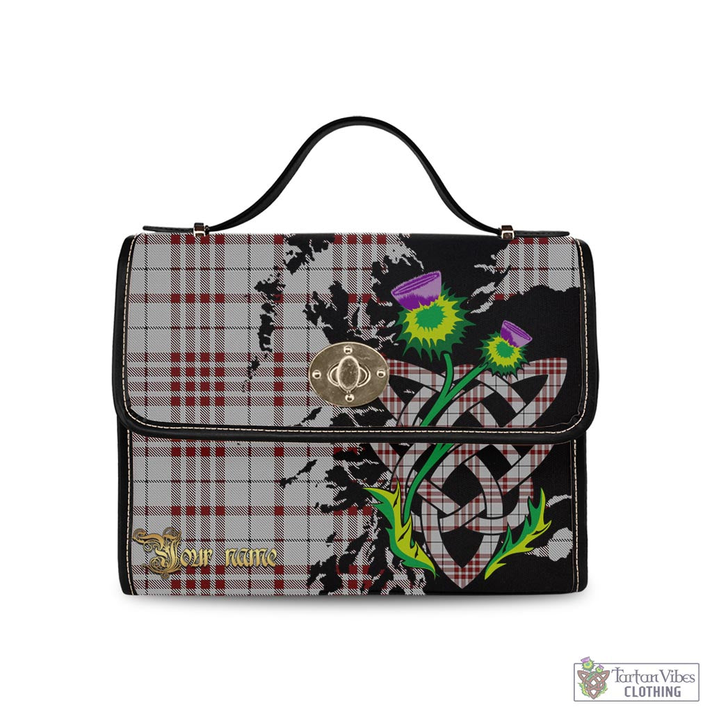 Tartan Vibes Clothing Clayton Tartan Waterproof Canvas Bag with Scotland Map and Thistle Celtic Accents