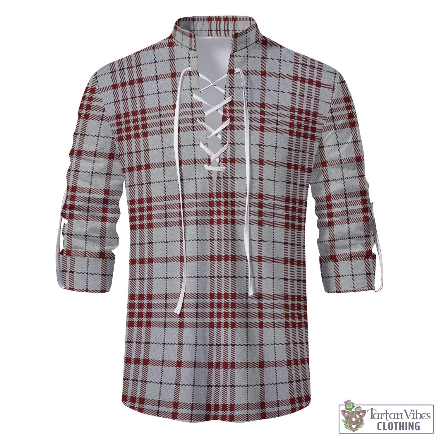 Tartan Vibes Clothing Clayton Tartan Men's Scottish Traditional Jacobite Ghillie Kilt Shirt