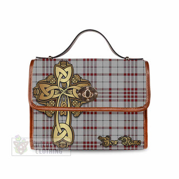 Clayton Tartan Waterproof Canvas Bag Golden Thistle Celtic Cross Style