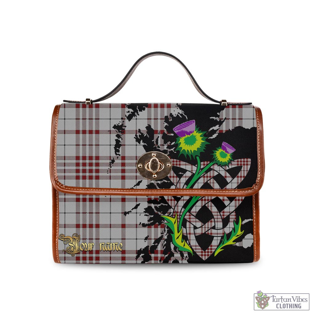 Tartan Vibes Clothing Clayton Tartan Waterproof Canvas Bag with Scotland Map and Thistle Celtic Accents