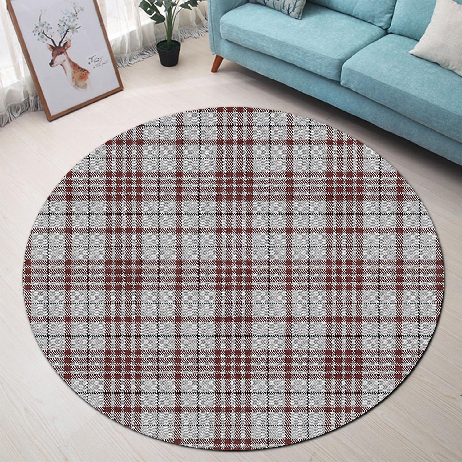 Clayton Tartan Round Rug - Tartanvibesclothing