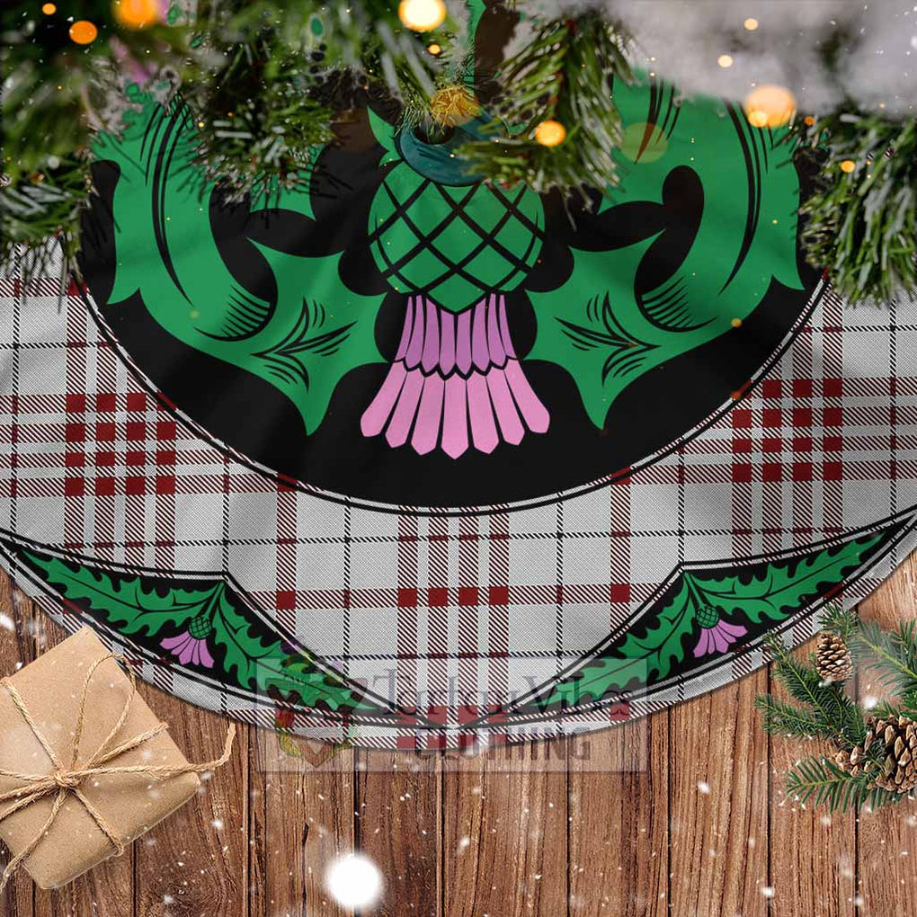 Tartan Vibes Clothing Clayton Tartan Christmas Tree Skirt Scottish Thistle Style