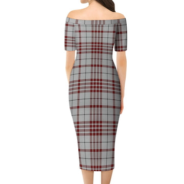 Clayton Tartan Off Shoulder Lady Dress