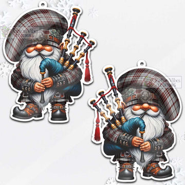 Clayton Tartan Bagpiper Gnome Christmas Ornament