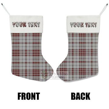 Clayton Tartan Christmas Stocking with Personalized Text