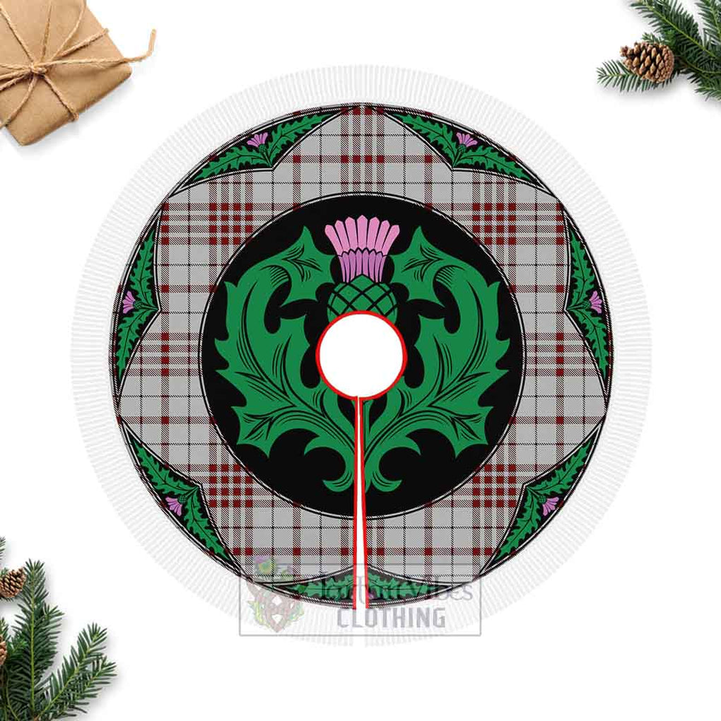 Tartan Vibes Clothing Clayton Tartan Christmas Tree Skirt Scottish Thistle Style