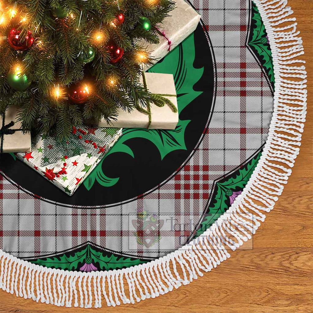 Tartan Vibes Clothing Clayton Tartan Christmas Tree Skirt Scottish Thistle Style