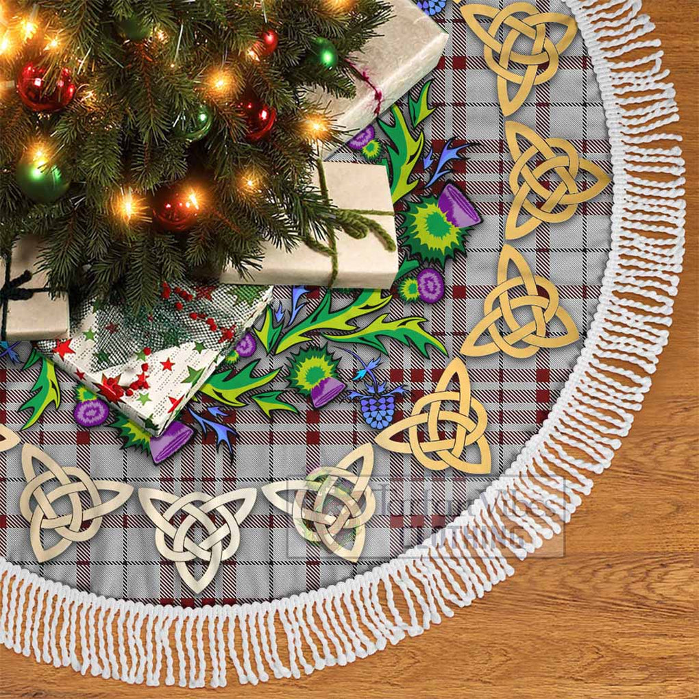 Tartan Vibes Clothing Clayton Tartan Christmas Tree Skirt with Thistle Celtic Knot Style