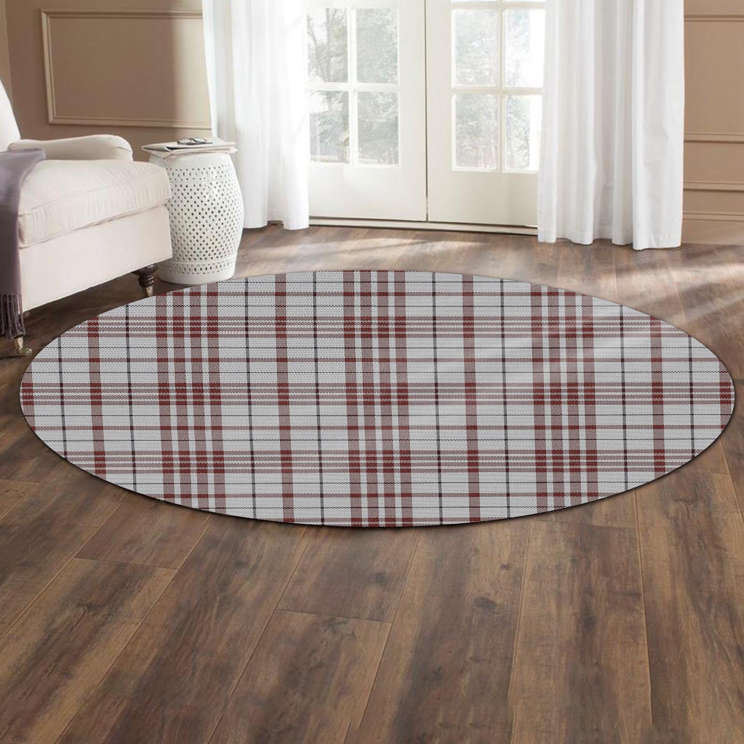 Clayton Tartan Round Rug - Tartanvibesclothing