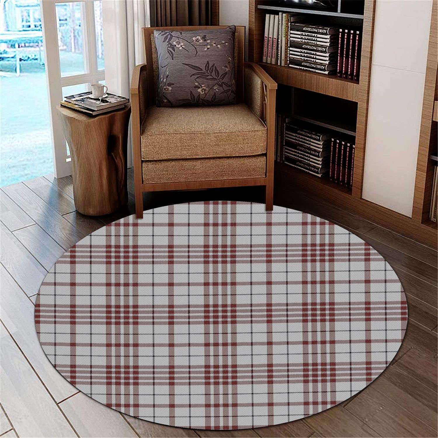 Clayton Tartan Round Rug - Tartanvibesclothing