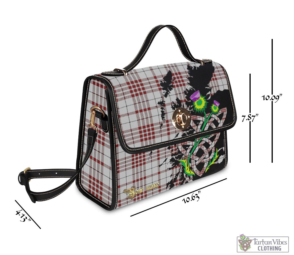 Tartan Vibes Clothing Clayton Tartan Waterproof Canvas Bag with Scotland Map and Thistle Celtic Accents